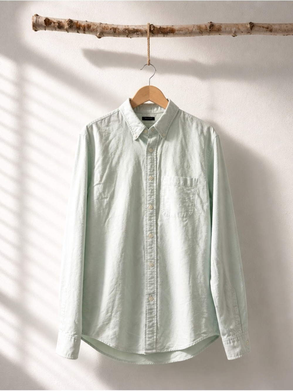 Abercrombie & Fitch Relaxed Men's Light Mint Button-Down Shirt